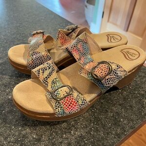 Dansko Multicolor Sandals with Buckle Detail
